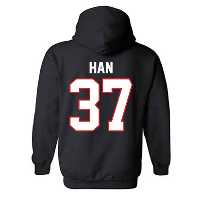 Texas Tech - NCAA Baseball : Heeryun Han - Sports Shersey Hooded Sweatshirt-1