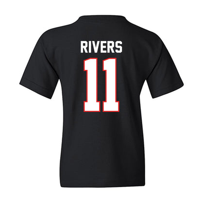 Texas Tech - NCAA Baseball : Davis Rivers - Sports Shersey Youth T-Shirt-1