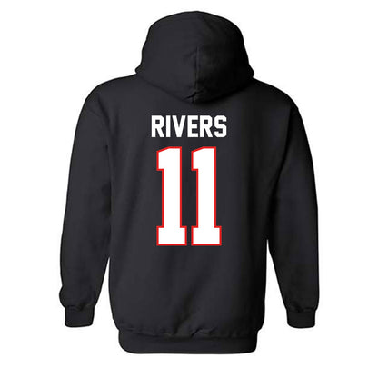 Texas Tech - NCAA Baseball : Davis Rivers - Sports Shersey Hooded Sweatshirt-1