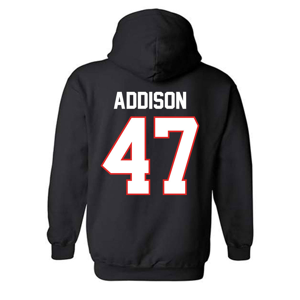 Texas Tech - NCAA Baseball : Logan Addison - Sports Shersey Hooded Sweatshirt-1