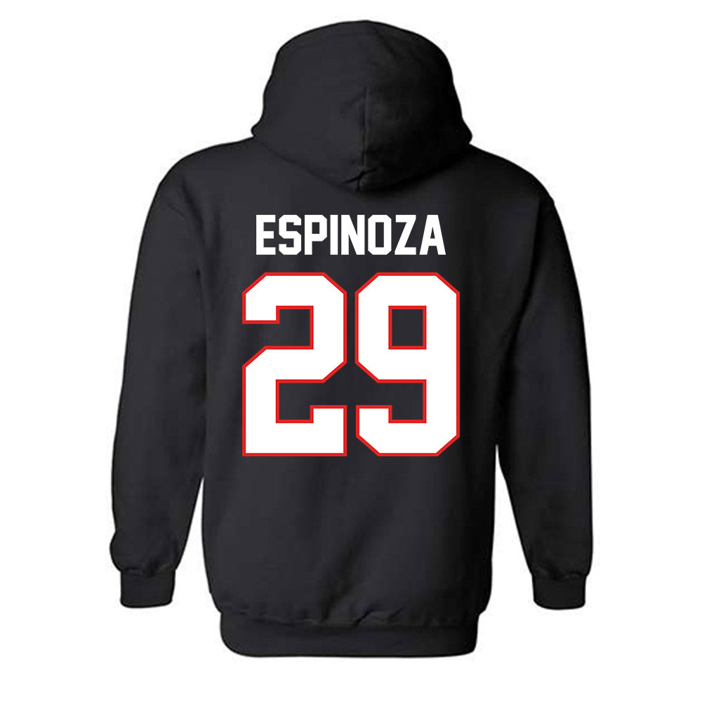 Texas Tech - NCAA Baseball : Jorden Espinoza - Sports Shersey Hooded Sweatshirt-1