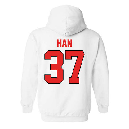 Texas Tech - NCAA Baseball : Heeryun Han - Sports Shersey Hooded Sweatshirt-1