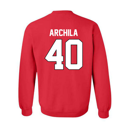 Texas Tech - NCAA Baseball : Dominic Archila - Sports Shersey Crewneck Sweatshirt-1
