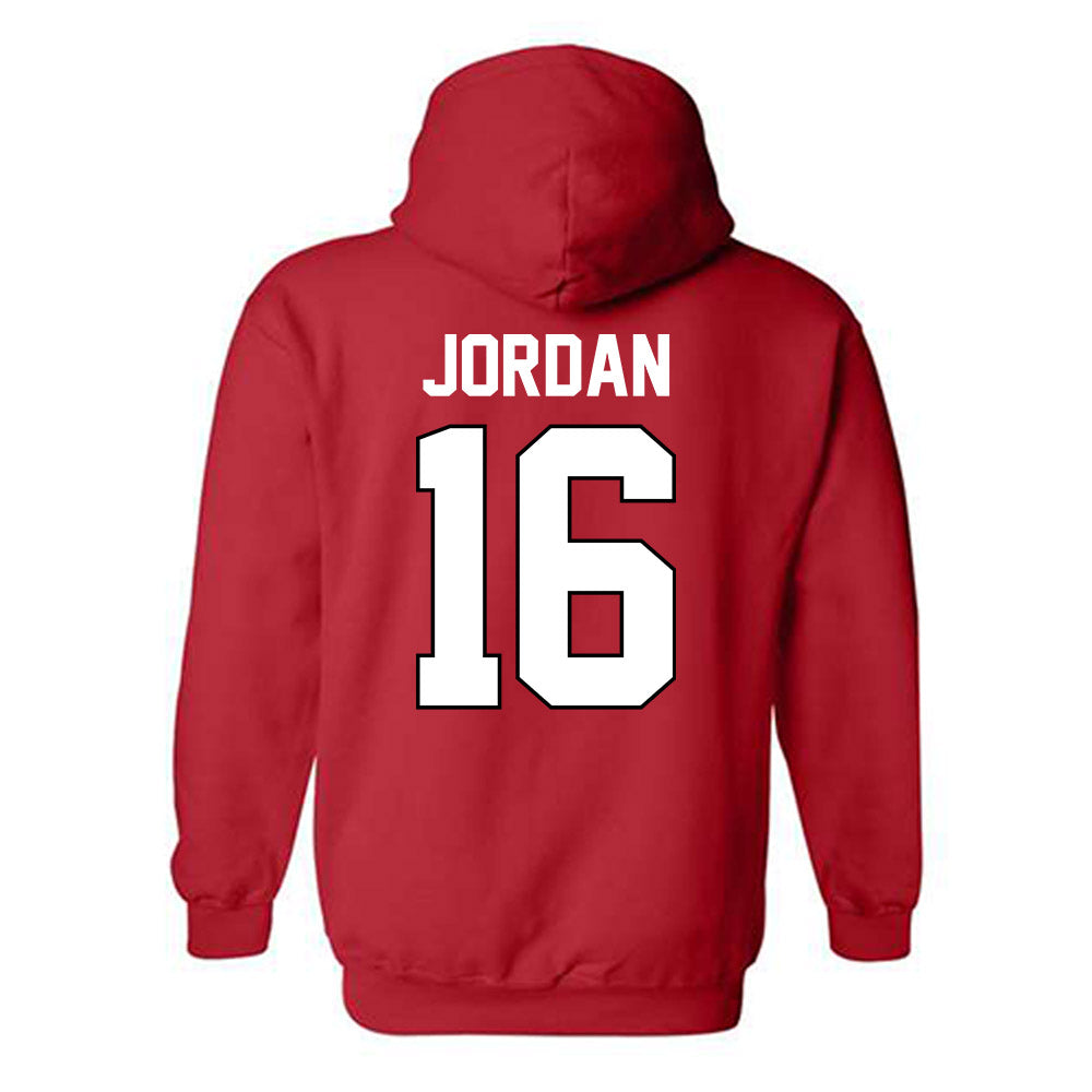 Texas Tech - NCAA Baseball : Will Jordan - Sports Shersey Hooded Sweatshirt-1