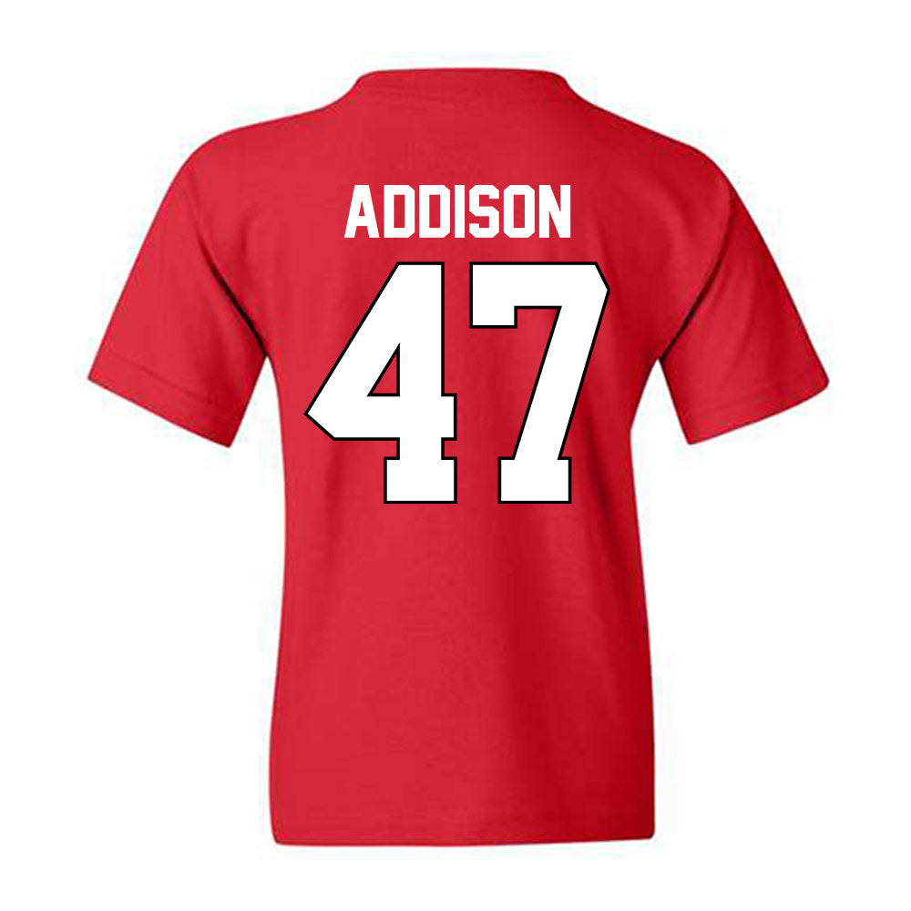 Texas Tech - NCAA Baseball : Logan Addison - Sports Shersey Youth T-Shirt-1