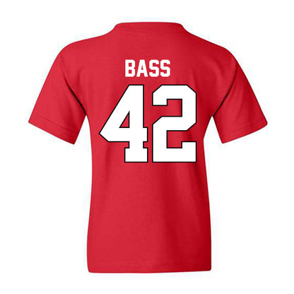 Texas Tech - NCAA Baseball : Daniel Bass - Sports Shersey Youth T-Shirt-1