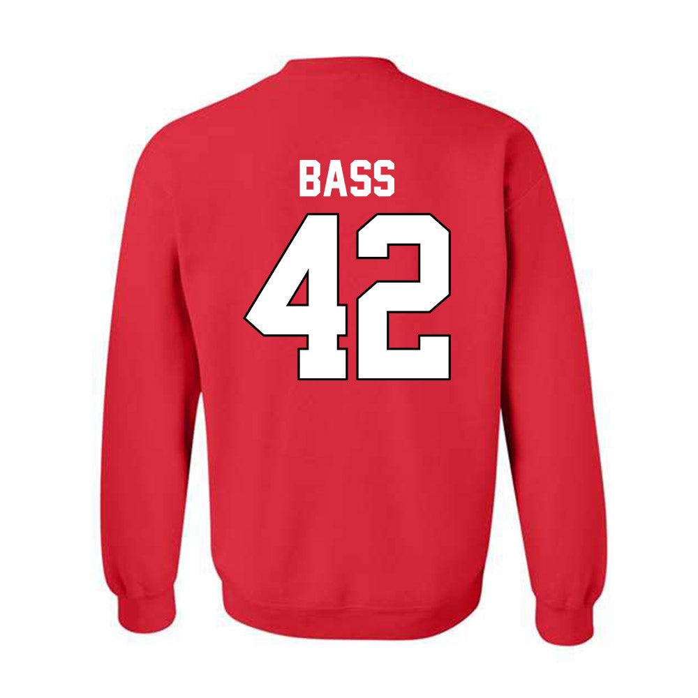Texas Tech - NCAA Baseball : Daniel Bass - Sports Shersey Crewneck Sweatshirt-1