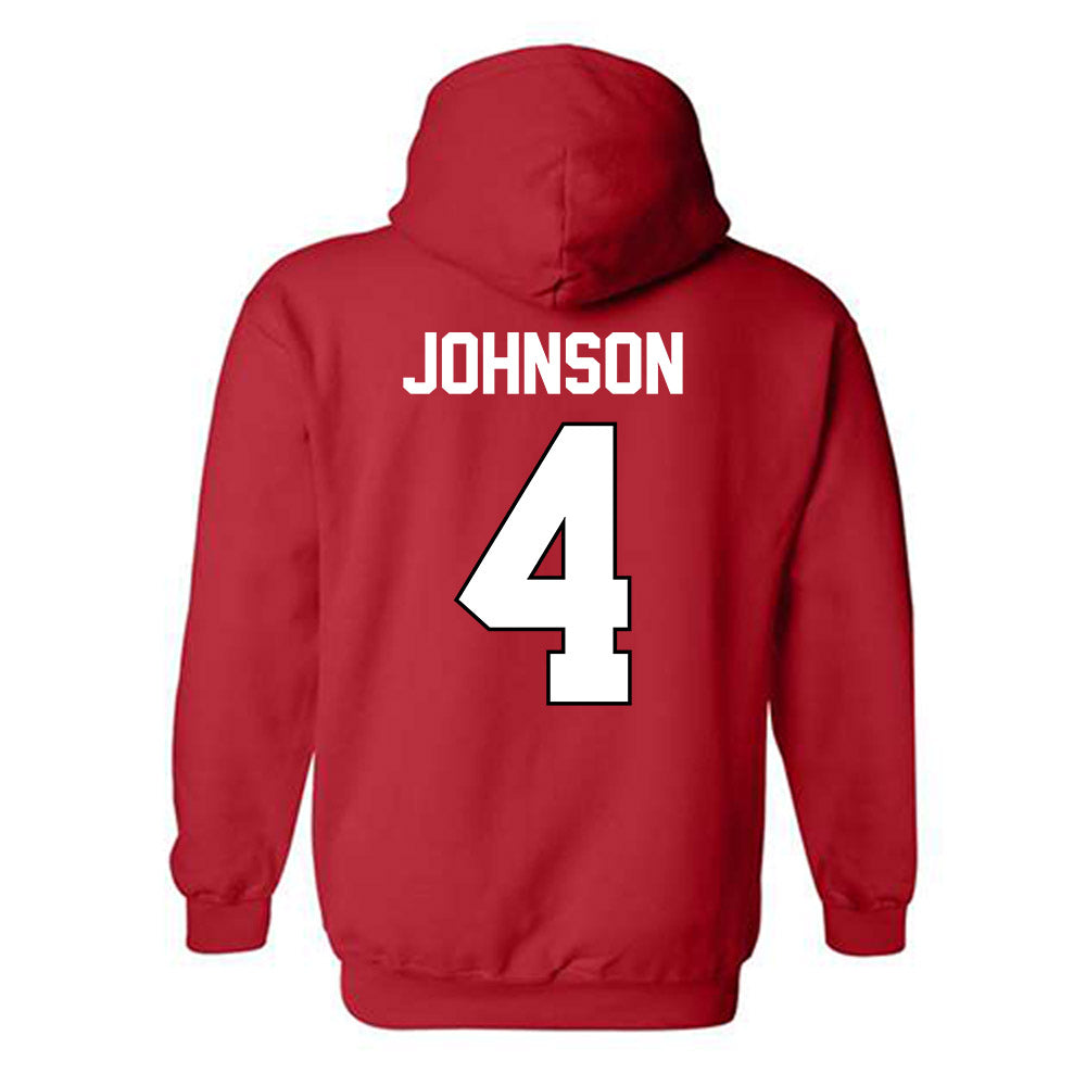 Texas Tech - NCAA Baseball : Kendyl Johnson - Sports Shersey Hooded Sweatshirt-1