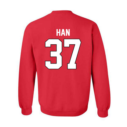 Texas Tech - NCAA Baseball : Heeryun Han - Sports Shersey Crewneck Sweatshirt-1