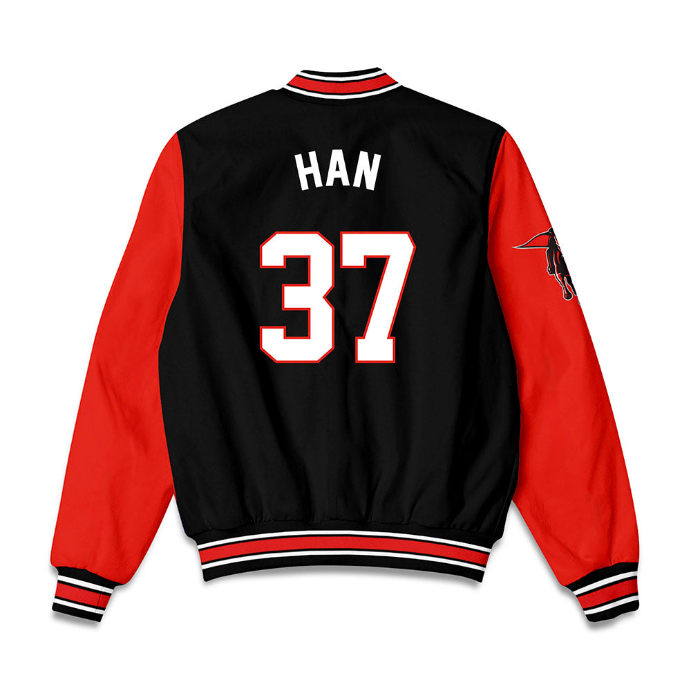 Texas Tech - NCAA Baseball : Heeryun Han - Bomber Jacket-1