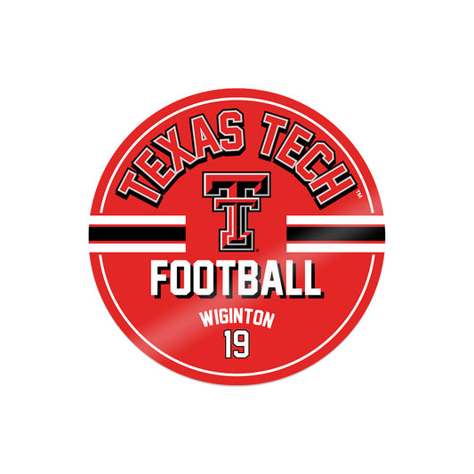Texas Tech - NCAA Football : Haydon Wiginton - Sticker