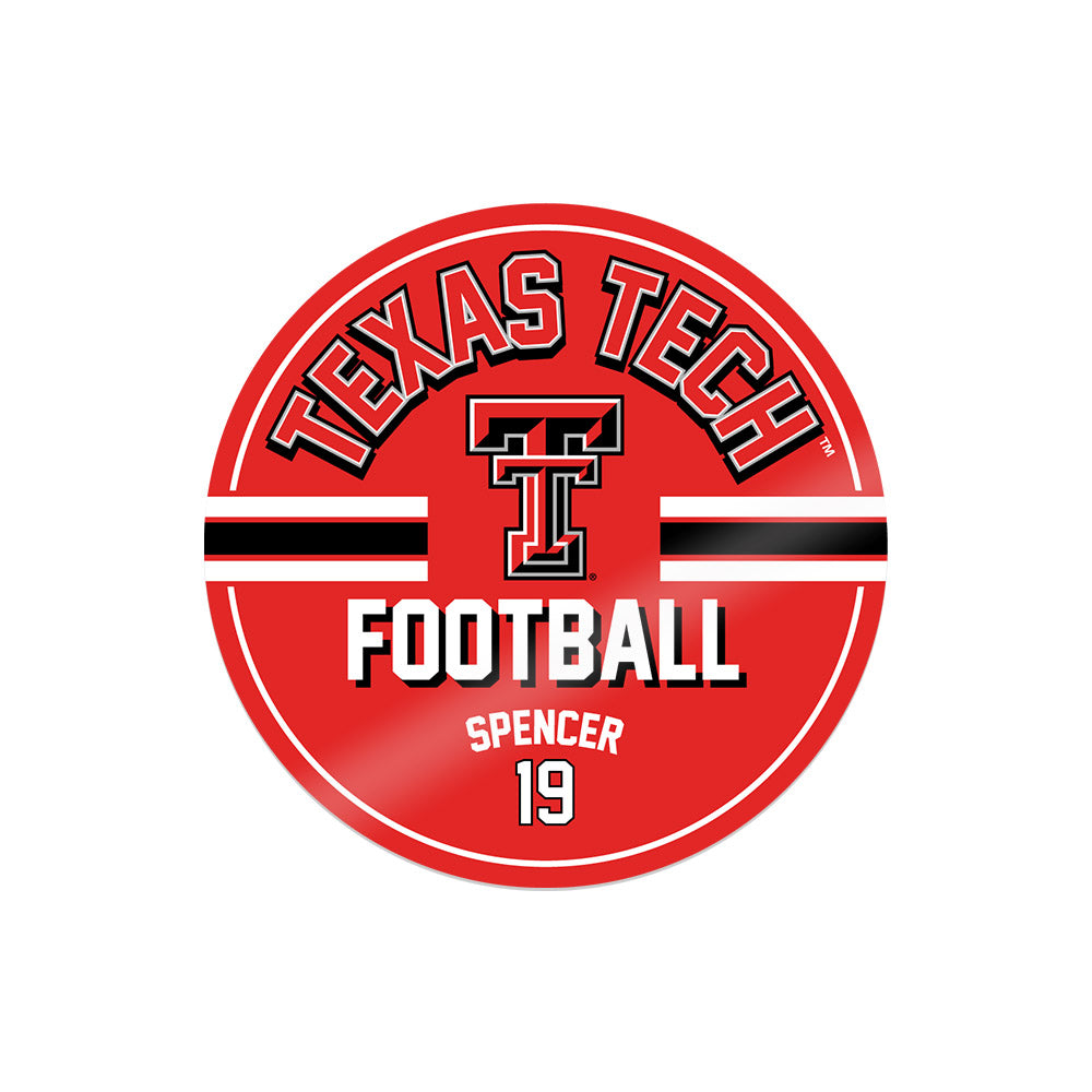 Texas Tech - NCAA Football : Dylan Spencer - Sticker