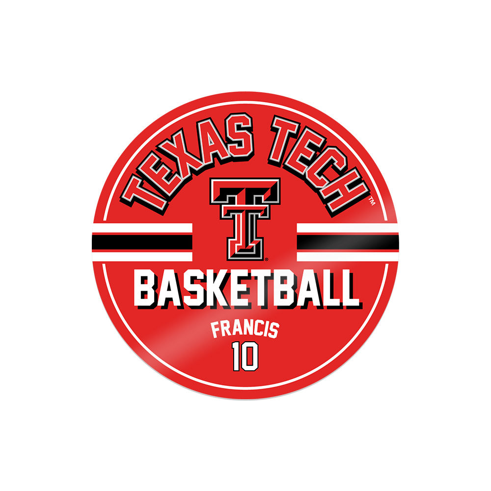 Texas Tech - NCAA Men's Basketball : Jack Francis - Sticker