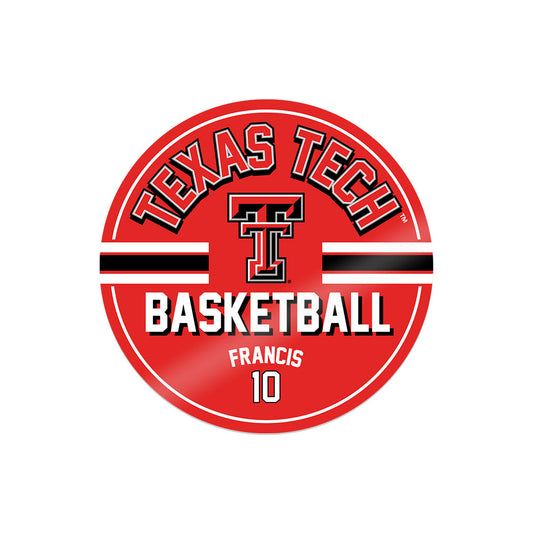 Texas Tech - NCAA Men's Basketball : Jack Francis - Sticker