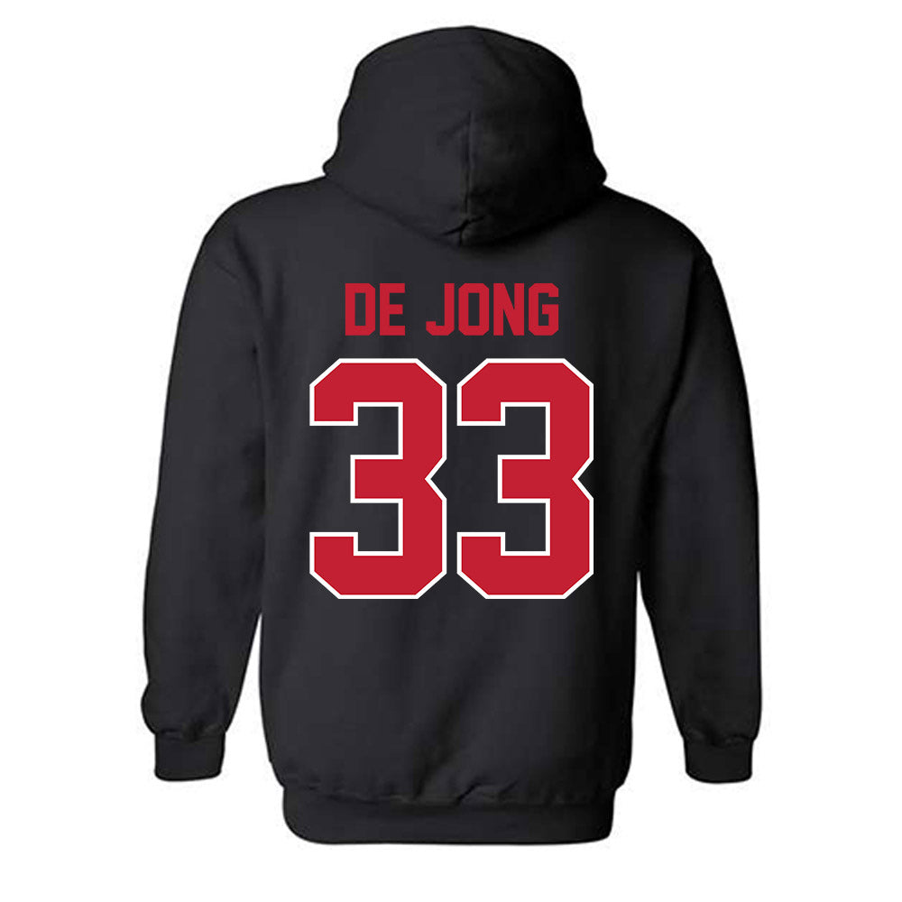 Georgia - NCAA Baseball : Max De Jong - Classic Shersey Hooded Sweatshirt-1