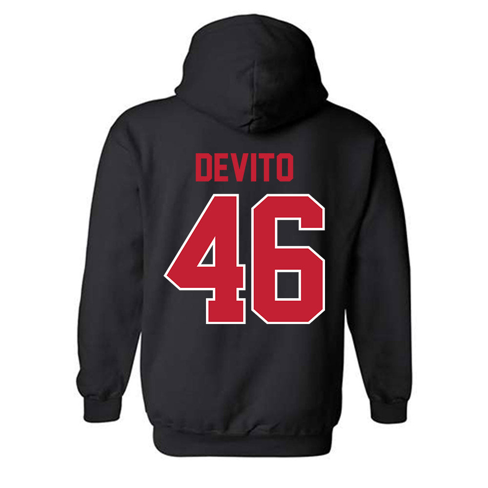 Georgia - NCAA Baseball : Zach DeVito - Classic Shersey Hooded Sweatshirt-1