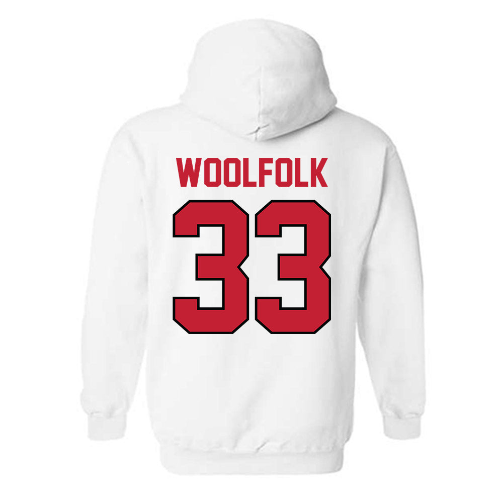 Georgia - NCAA Women's Basketball : Mia Woolfolk - Classic Shersey Hooded Sweatshirt-1