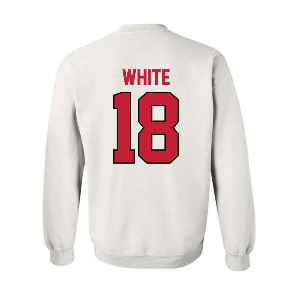 Georgia - NCAA Football : Sacovie White - Classic Shersey Crewneck Sweatshirt-1