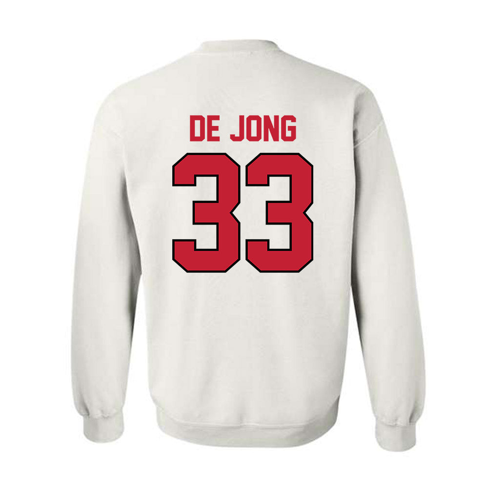 Georgia - NCAA Baseball : Max De Jong - Classic Shersey Crewneck Sweatshirt-1