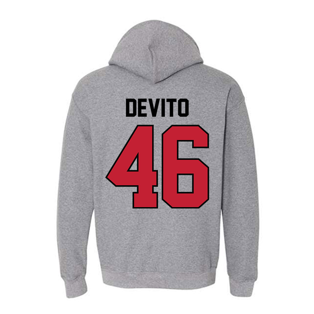 Georgia - NCAA Baseball : Zach DeVito - Classic Shersey Hooded Sweatshirt-1