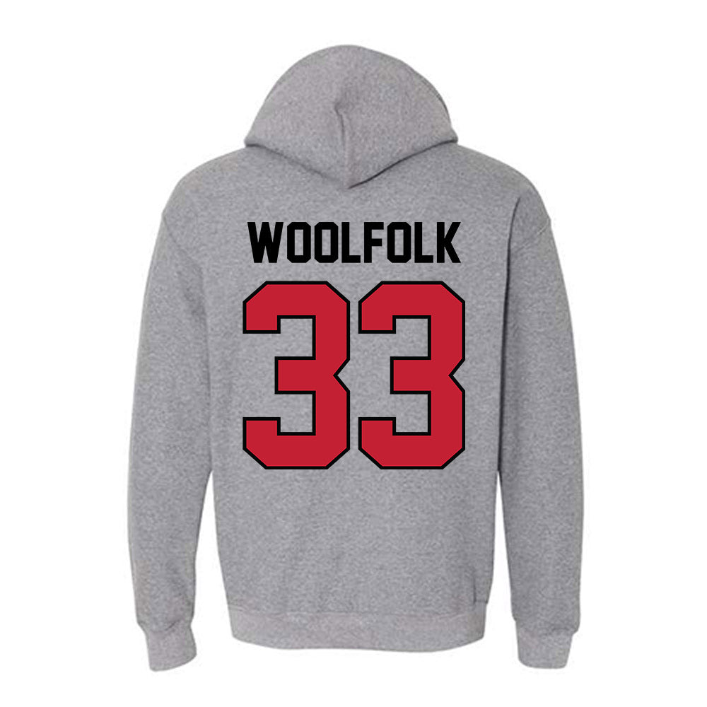 Georgia - NCAA Women's Basketball : Mia Woolfolk - Classic Shersey Hooded Sweatshirt-1