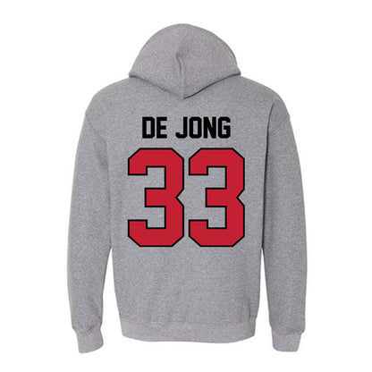 Georgia - NCAA Baseball : Max De Jong - Classic Shersey Hooded Sweatshirt-1