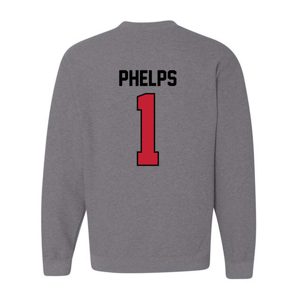 Georgia - NCAA Baseball : Tre Phelps - Classic Shersey Crewneck Sweatshirt-1