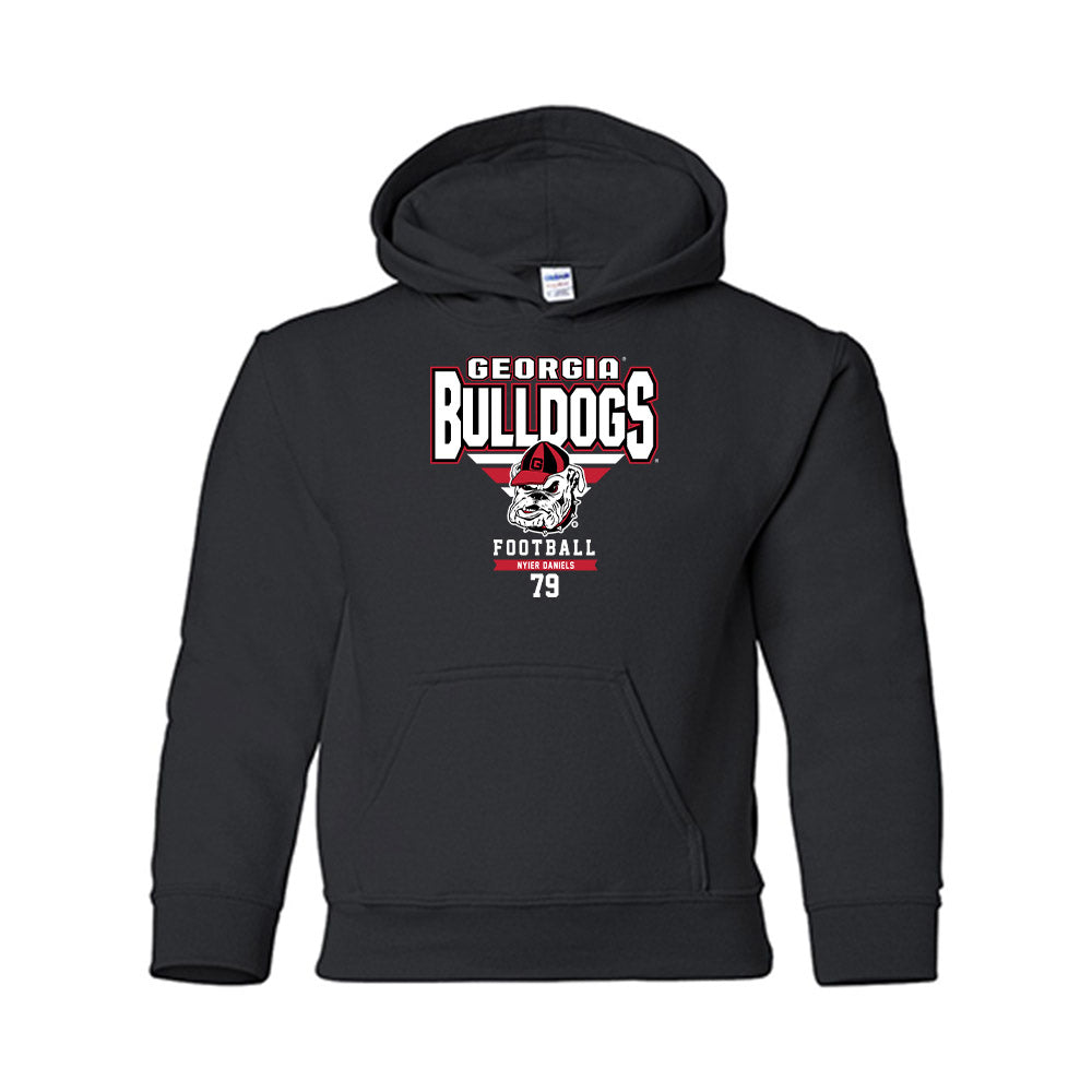 Georgia - NCAA Football : Nyier Daniels - Classic Fashion Shersey Youth Hooded Sweatshirt