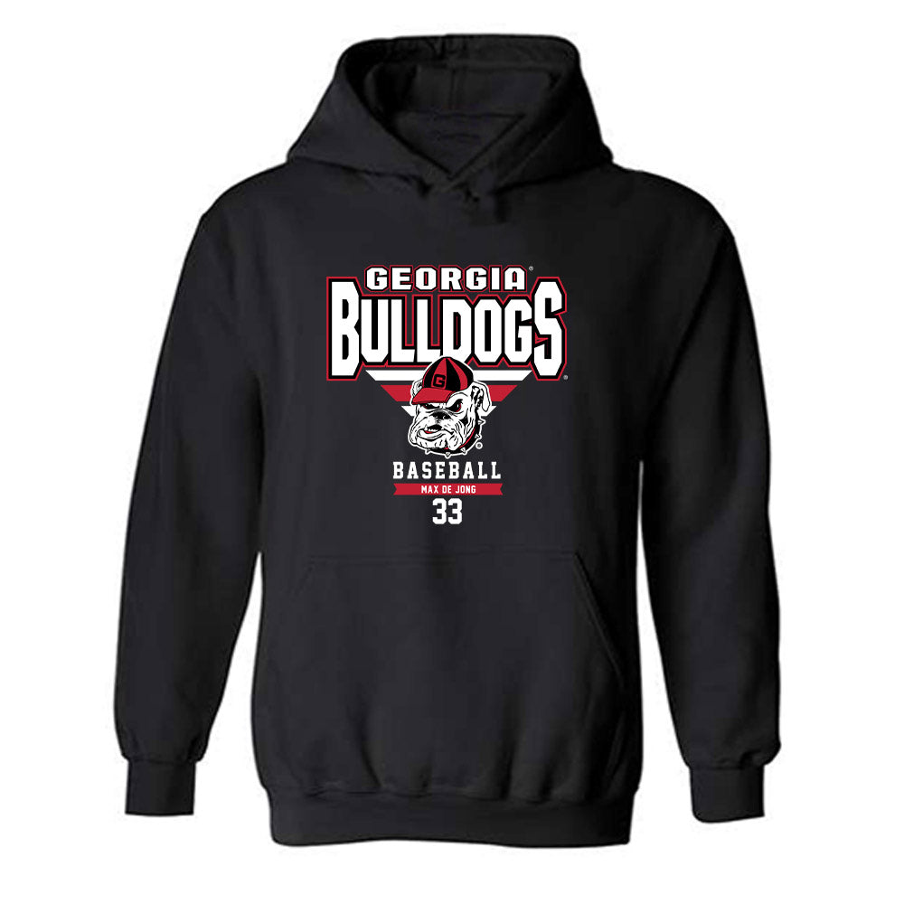 Georgia - NCAA Baseball : Max De Jong - Classic Fashion Shersey Hooded Sweatshirt