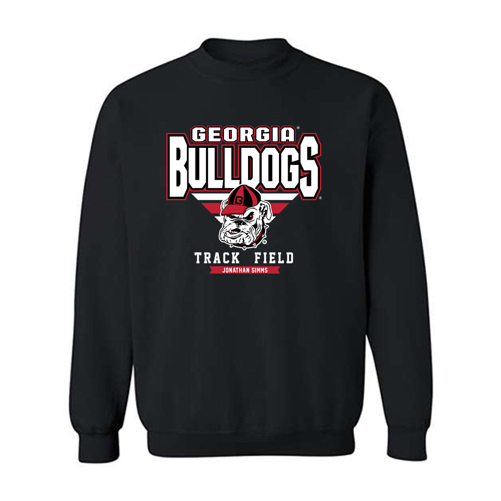 Georgia - NCAA Men's Track & Field : Jonathan Simms - Classic Fashion Shersey Crewneck Sweatshirt-0