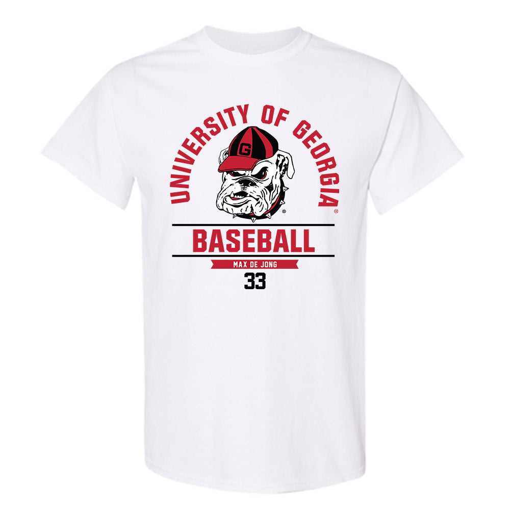 Georgia - NCAA Baseball : Max De Jong - Classic Fashion Shersey T-Shirt-0