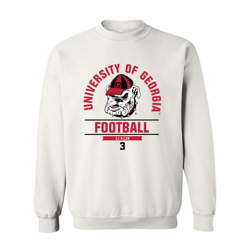 Georgia - NCAA Football : CJ Allen - Classic Fashion Shersey Crewneck Sweatshirt-0