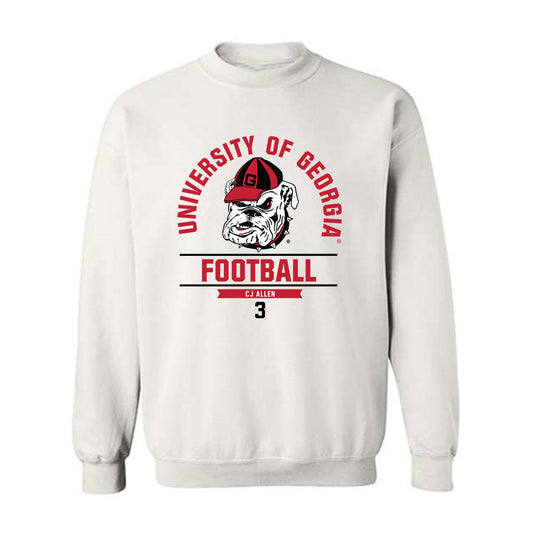 Georgia - NCAA Football : CJ Allen - Classic Fashion Shersey Crewneck Sweatshirt-0