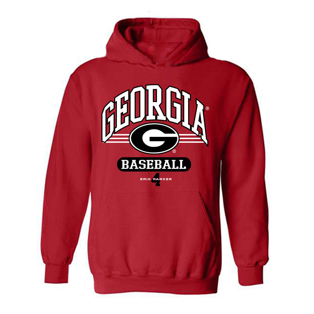 Georgia - NCAA Baseball : Erik Parker - Classic Fashion Shersey Hooded Sweatshirt-0