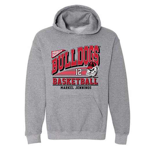 Georgia - NCAA Men's Basketball : Markel Jennings - Classic Fashion Shersey Hooded Sweatshirt-0