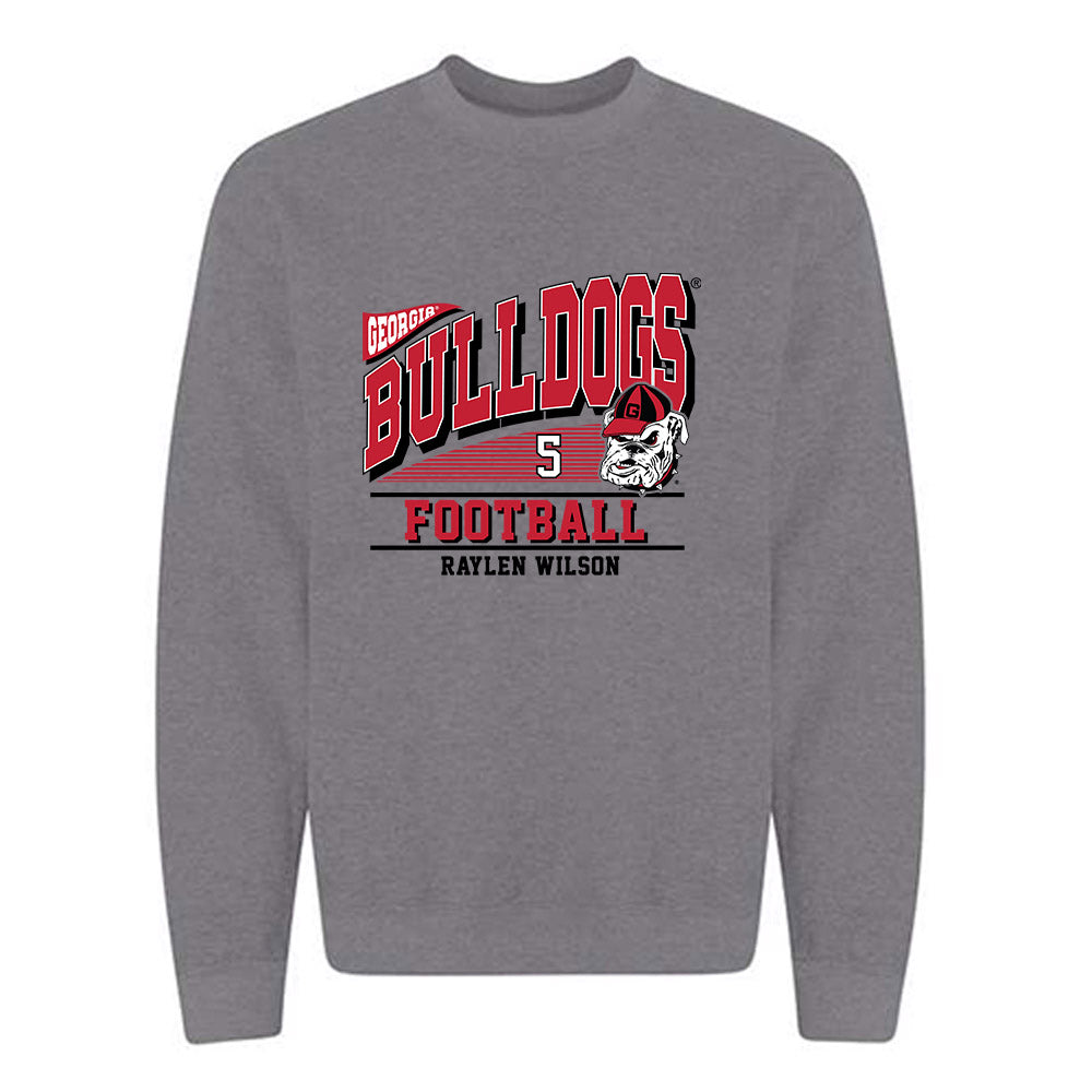 Georgia - NCAA Football : Raylen Wilson - Classic Fashion Shersey Crewneck Sweatshirt-0