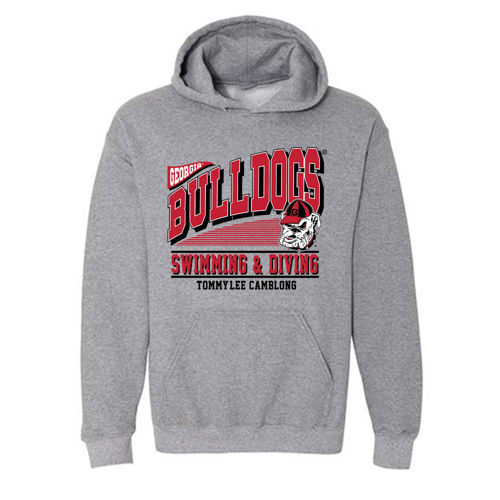 Georgia - NCAA Men's Swimming & Diving : Tommy-lee Camblong - Classic Fashion Shersey Hooded Sweatshirt-0
