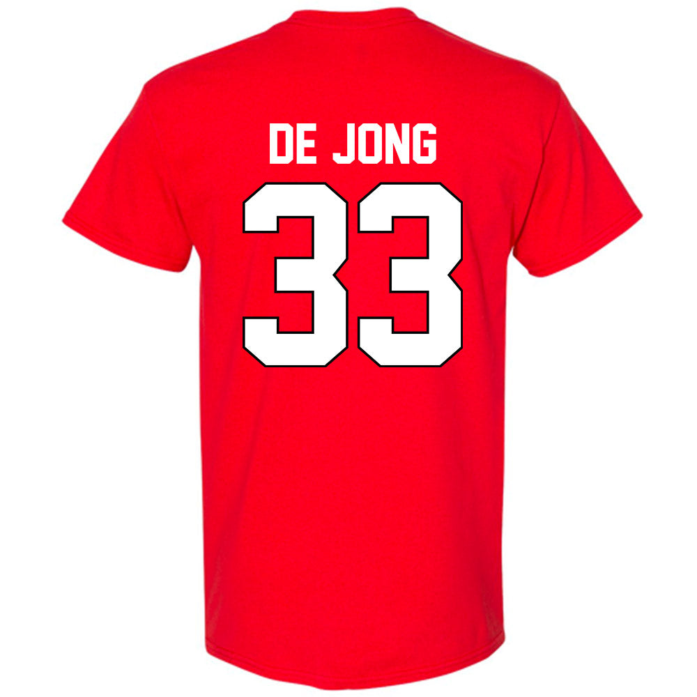 Georgia - NCAA Baseball : Max De Jong - Sports Shersey T-Shirt-1