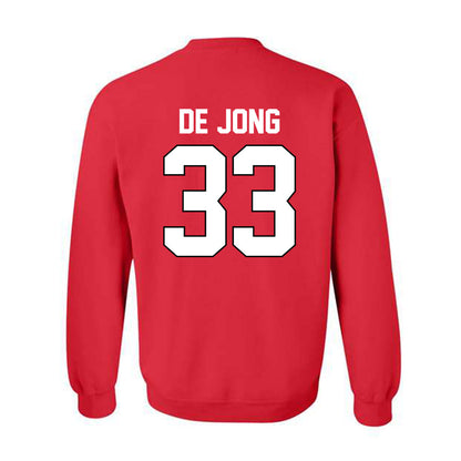 Georgia - NCAA Baseball : Max De Jong - Sports Shersey Crewneck Sweatshirt-1