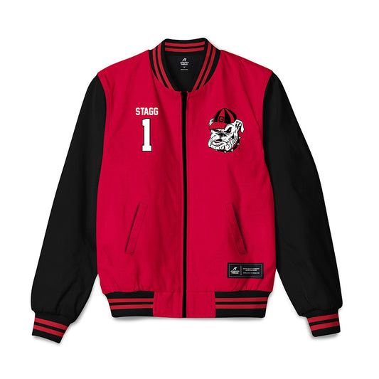 Georgia - NCAA Men's Basketball : Kareem Stagg - Bomber Jacket-0