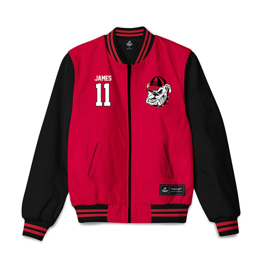 Georgia - NCAA Men's Basketball : dylan james - Bomber Jacket-0