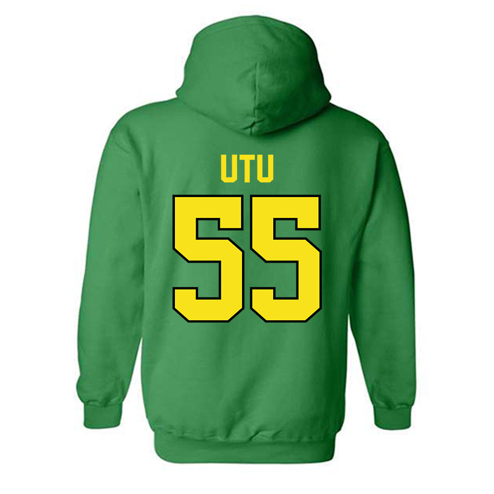 Oregon - NCAA Football : Douglas Utu - Classic Shersey Hooded Sweatshirt-1