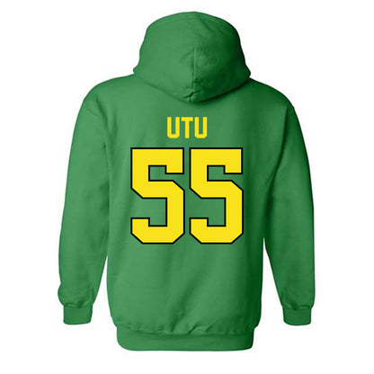 Oregon - NCAA Football : Douglas Utu - Classic Shersey Hooded Sweatshirt-1