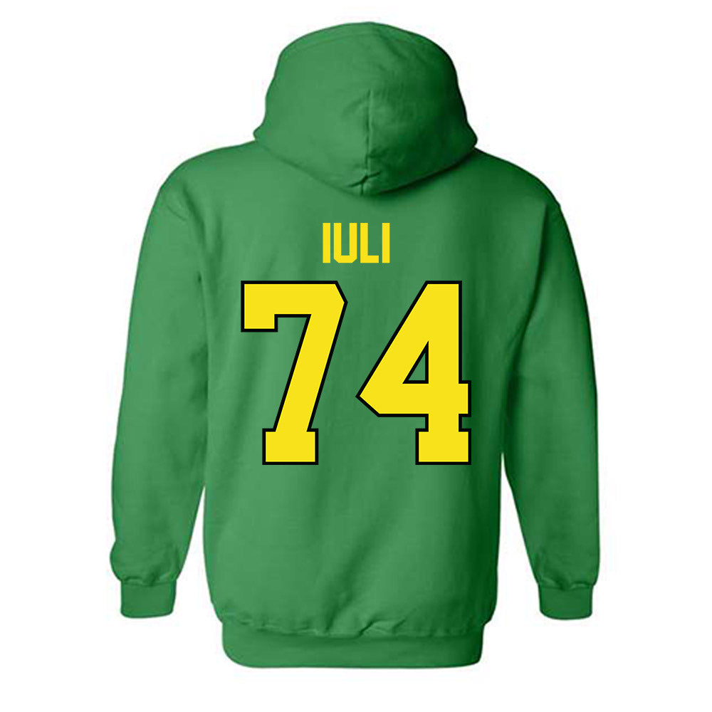 Oregon - NCAA Football : Dave Iuli - Classic Shersey Hooded Sweatshirt-1