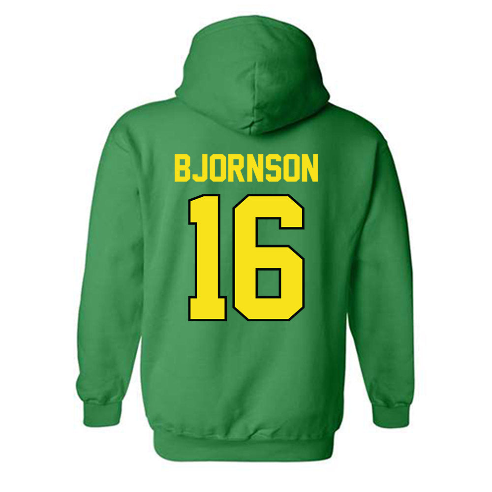 Oregon - NCAA Beach Volleyball : Hanna Bjornson - Classic Shersey Hooded Sweatshirt-1