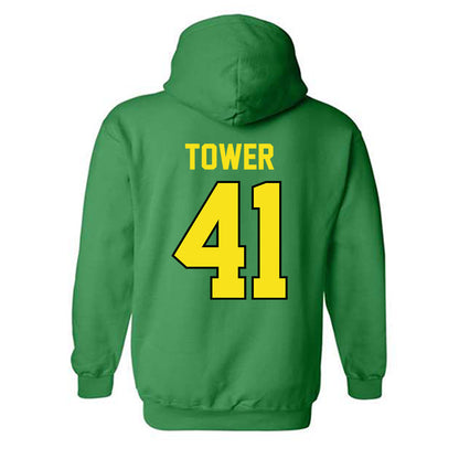 Oregon - NCAA Acrobatics & Tumbling : Mailee Tower - Classic Shersey Hooded Sweatshirt-1