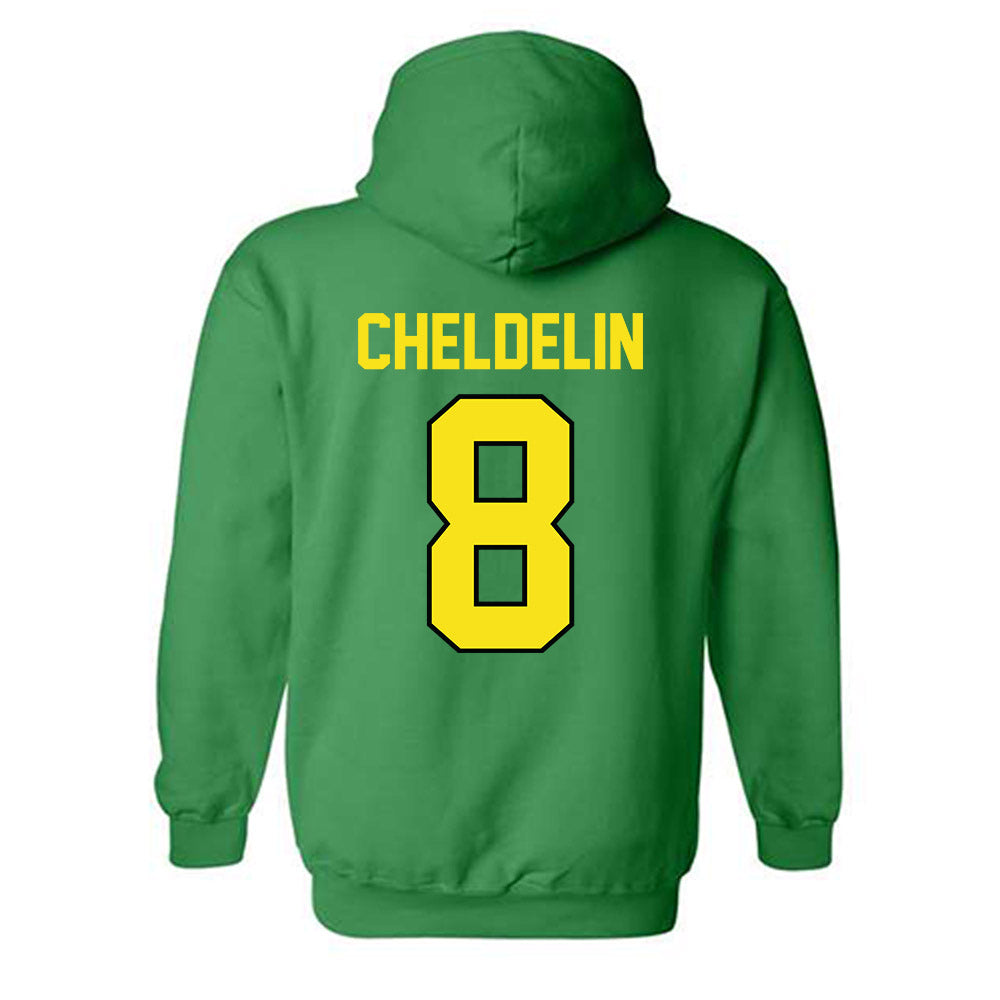 Oregon - NCAA Women's Soccer : Kate Cheldelin - Classic Shersey Hooded Sweatshirt-1