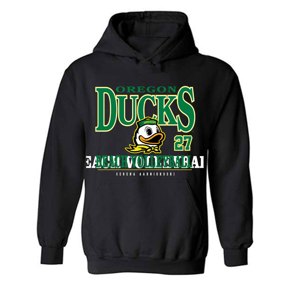 Oregon - NCAA Beach Volleyball : Serena Aarniokoski - Classic Fashion Shersey Hooded Sweatshirt-0