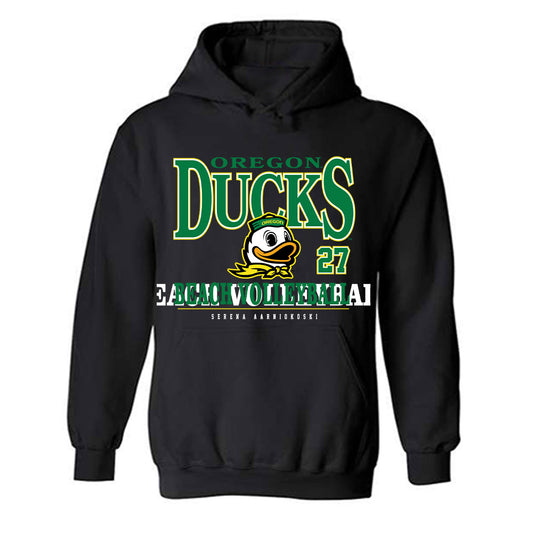 Oregon - NCAA Beach Volleyball : Serena Aarniokoski - Classic Fashion Shersey Hooded Sweatshirt-0