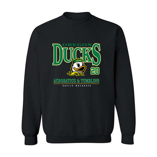 Oregon - NCAA Acrobatics & Tumbling : Haylie Macaraya - Classic Fashion Shersey Crewneck Sweatshirt-0